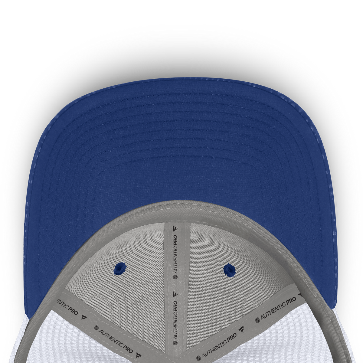 Toronto Maple Leafs NHL Fanatics Branded Men's Royal Blue Authentic Pro Rink Boxed Logo Trucker Snapback