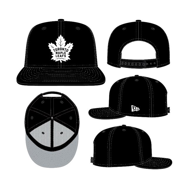 Toronto Maple Leafs NHL New Era Men's Black White 9Fifty Basic Snapback