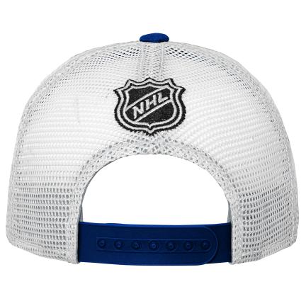 Toronto Maple Leafs NHL Outerstuff Kids Navy Trucker Lockup Meshback Snapback Hat