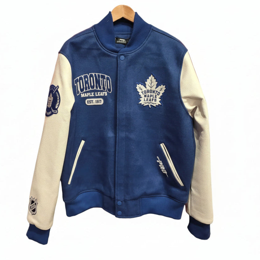 Toronto Maple Leafs NHL Pro Standard Men's Royal Blue/White City Arch Wool Varsity Jacket