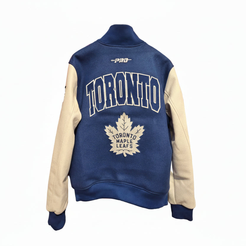 Toronto Maple Leafs NHL Pro Standard Men's Royal Blue/White City Arch Wool Varsity Jacket