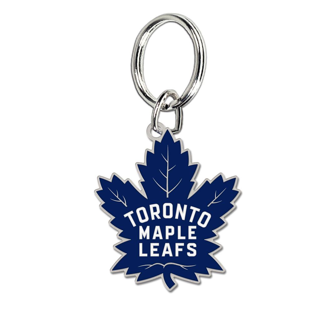 Porte-clés de qualité supérieure avec logo de l'équipe WinCraft des Maple Leafs de Toronto NHL
