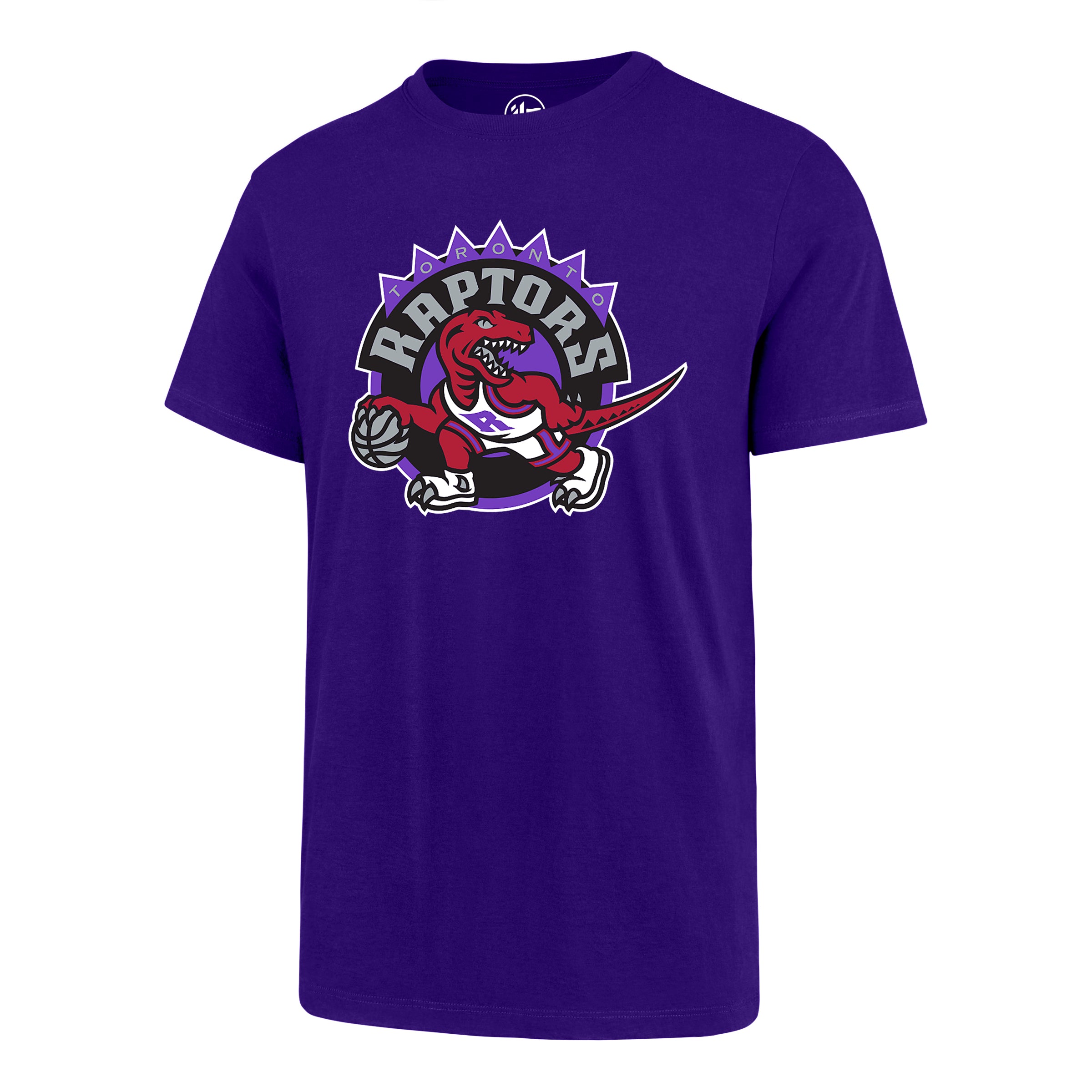 Toronto Raptors NBA 47 Brand Men's Purple Throwback Big Logo T-Shirt