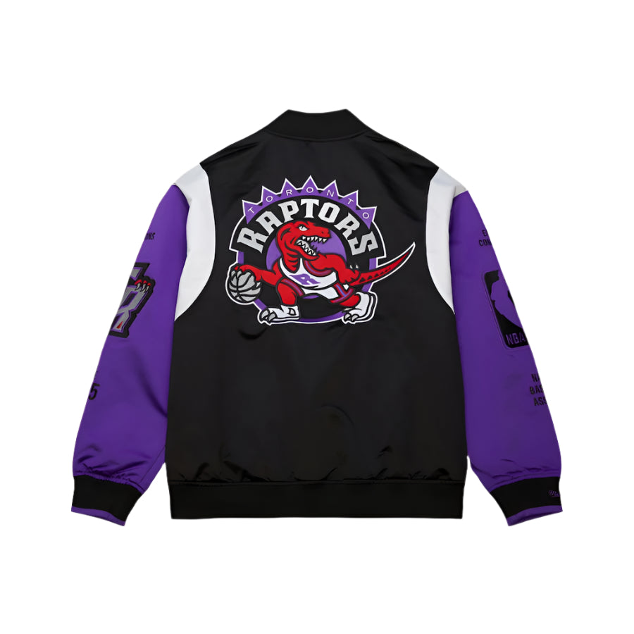 Toronto Raptors NBA Mitchell & Ness Men’s Black Vintage Team Origins Satin Jacket