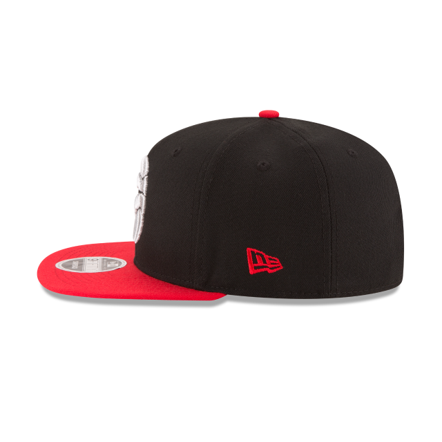 Toronto Raptors NBA New Era pour hommes, noir/rouge 9Fifty Two Tone Snapback