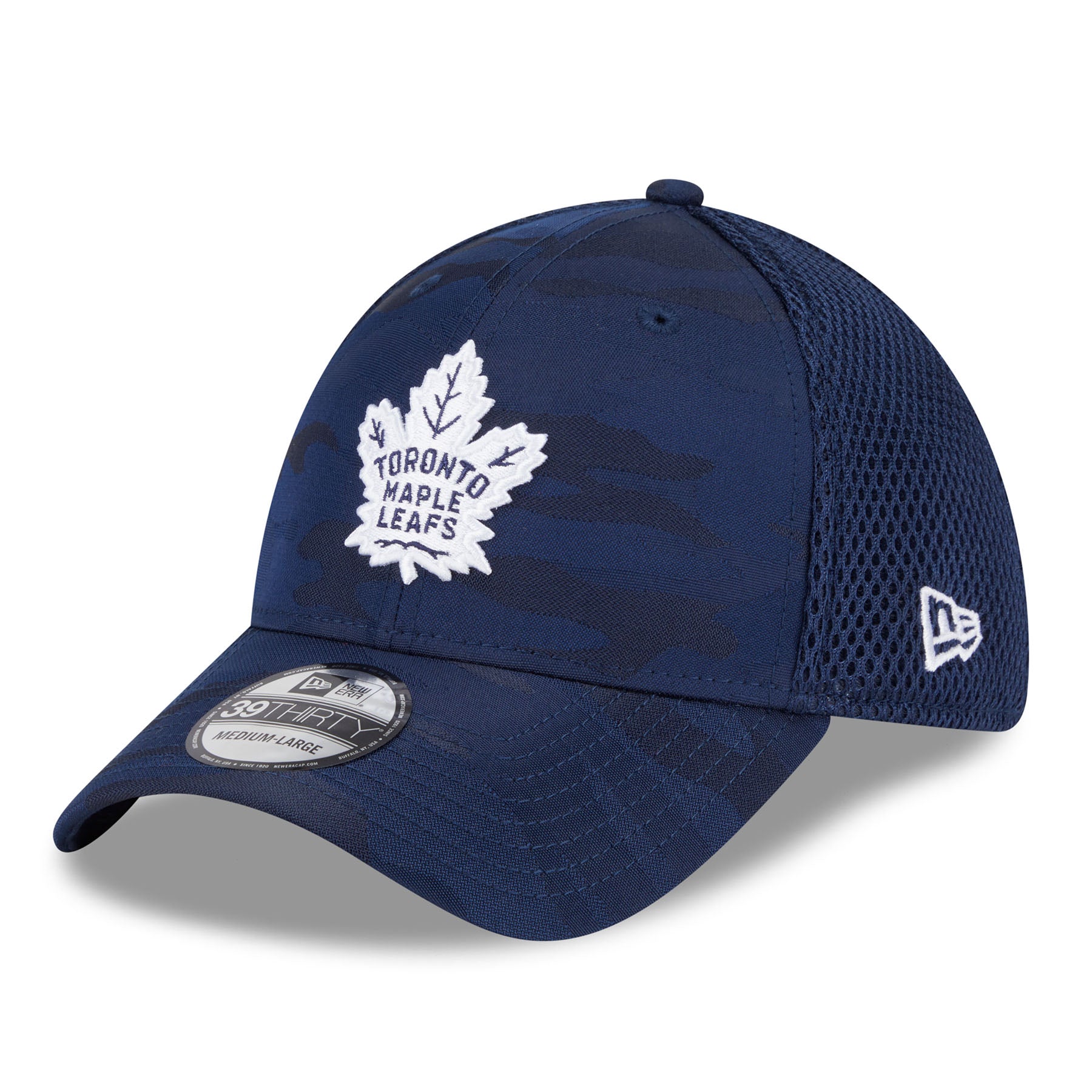 Casquette extensible 39Thirty camouflage bleu marine pour homme des Maple Leafs de Toronto de la LNH New Era