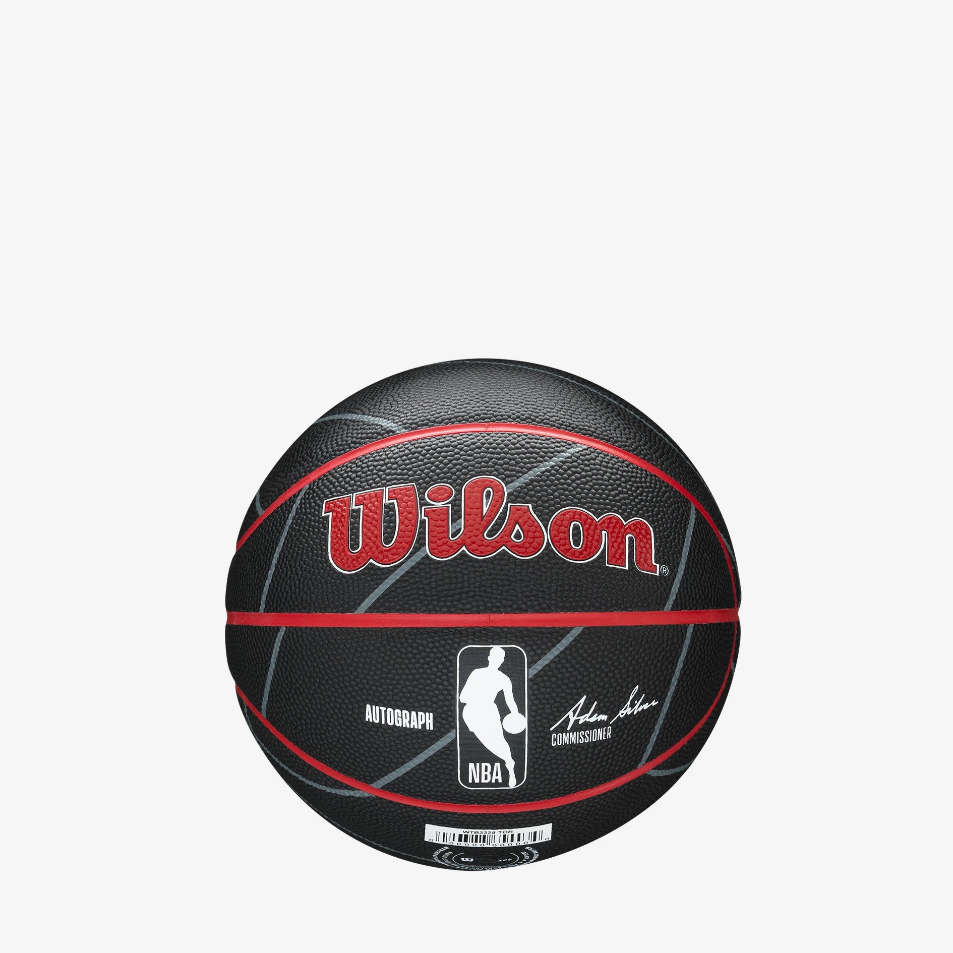 Ballon de basket-ball miniature autographié de l'équipe Wilson NBA des Toronto Raptors