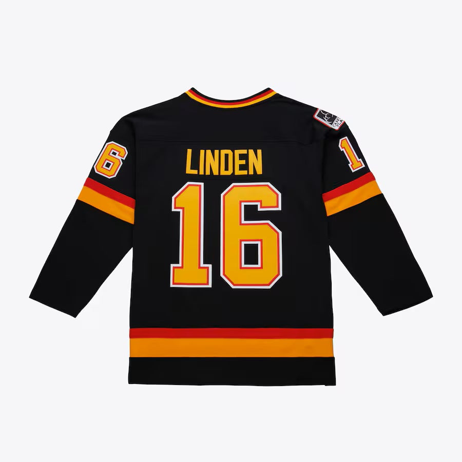 Maillot authentique Mitchell & Ness pour homme des Vancouver Canucks de la LNH, noir, 1994 Power Play, Trevor Linden