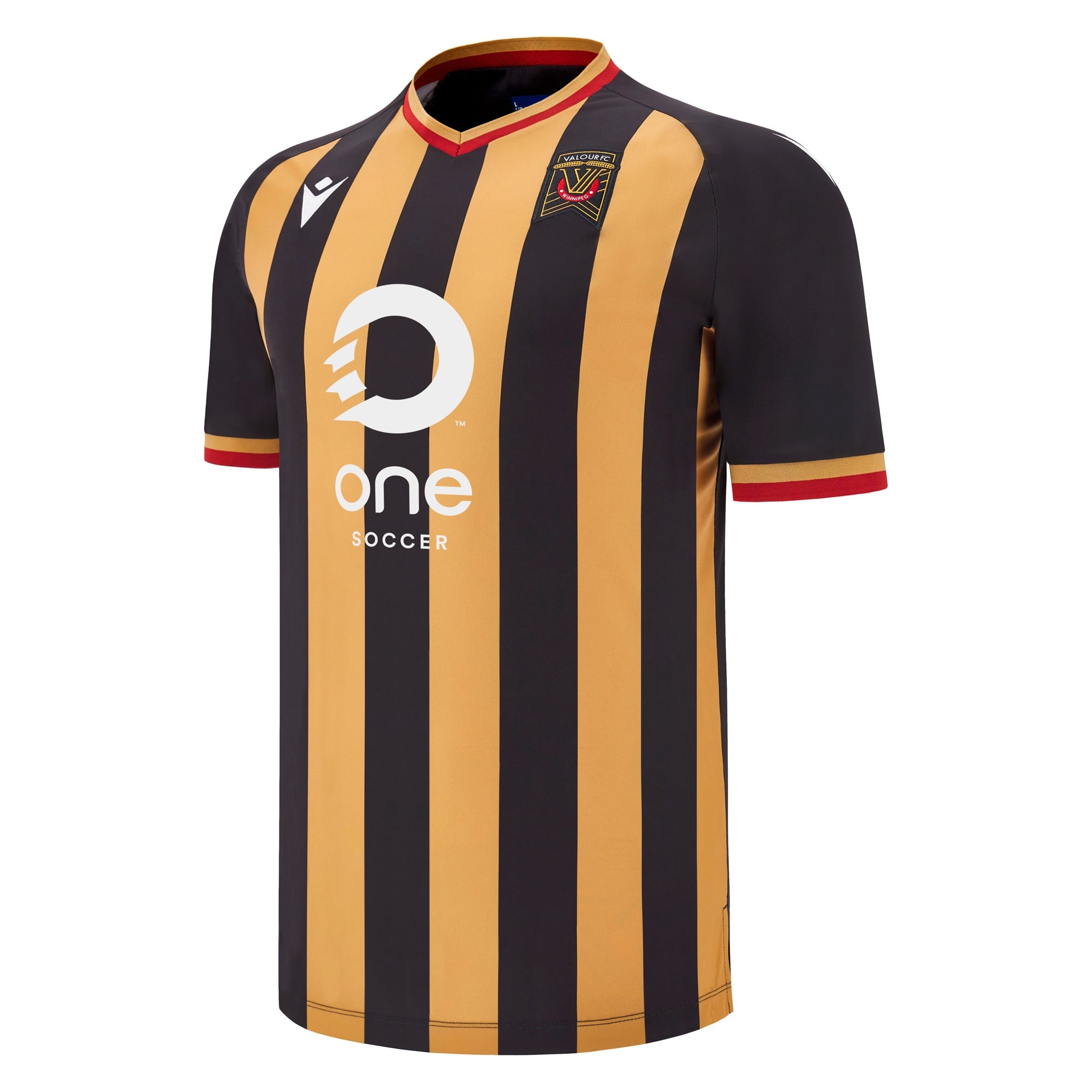 Maillot de match principal noir/or 2025/26 Valour FC CPL Macron pour homme