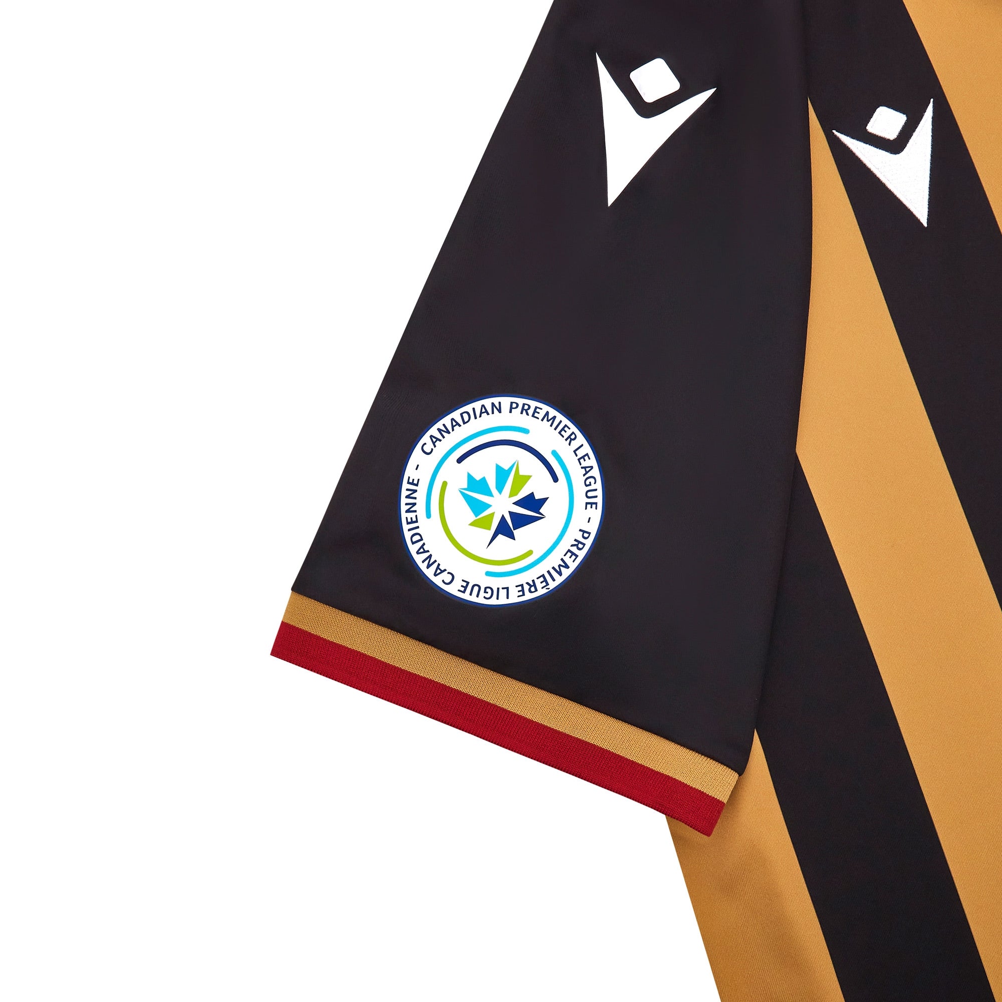 Maillot de match principal noir/or 2025/26 Valour FC CPL Macron pour homme