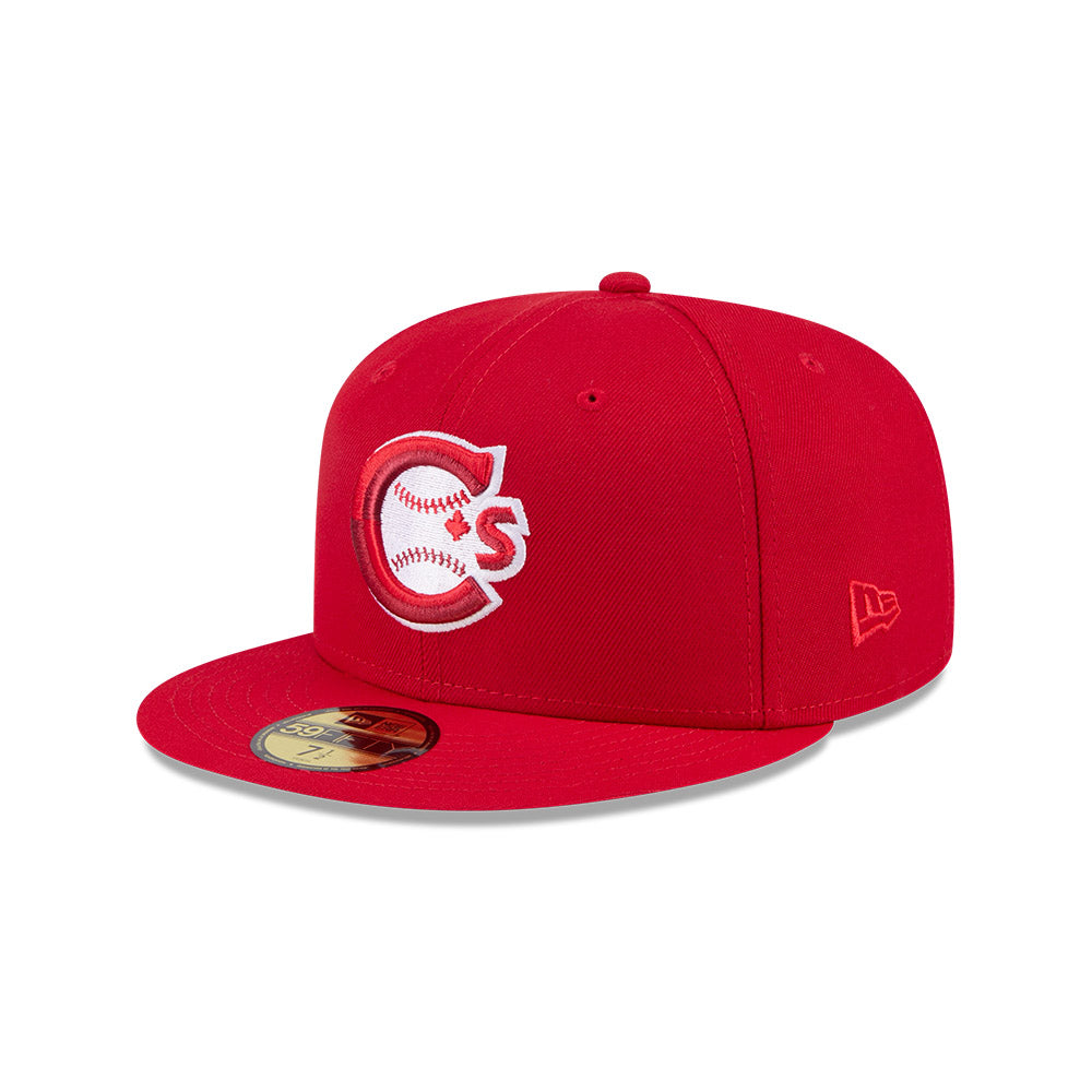 Vancouver Canadians MiLB New Era Men's Red 59Fifty Authentic Collection Fitted Hat