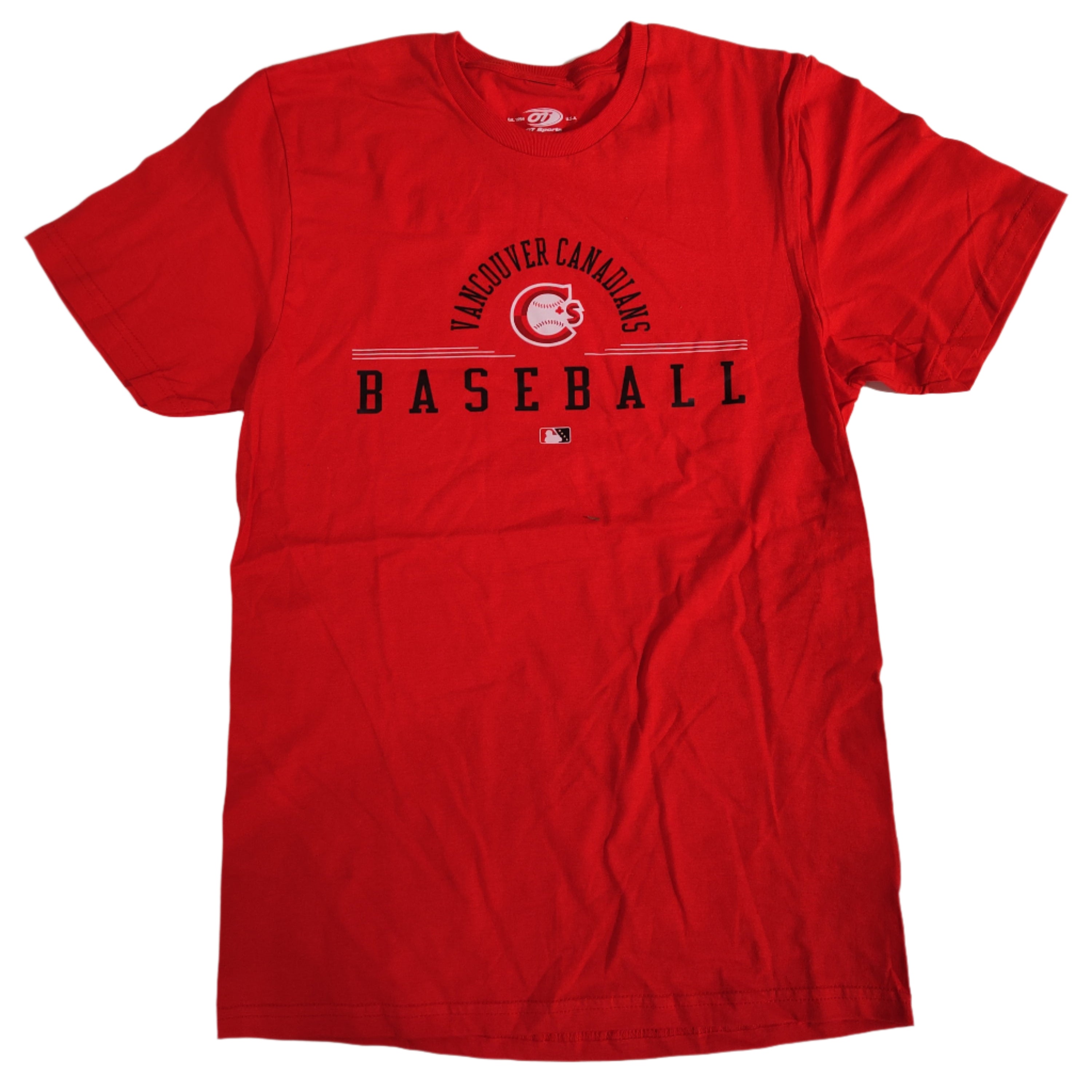 T-shirt rouge avec logo principal pour homme des Canadiens de Vancouver MiLB OT Sports