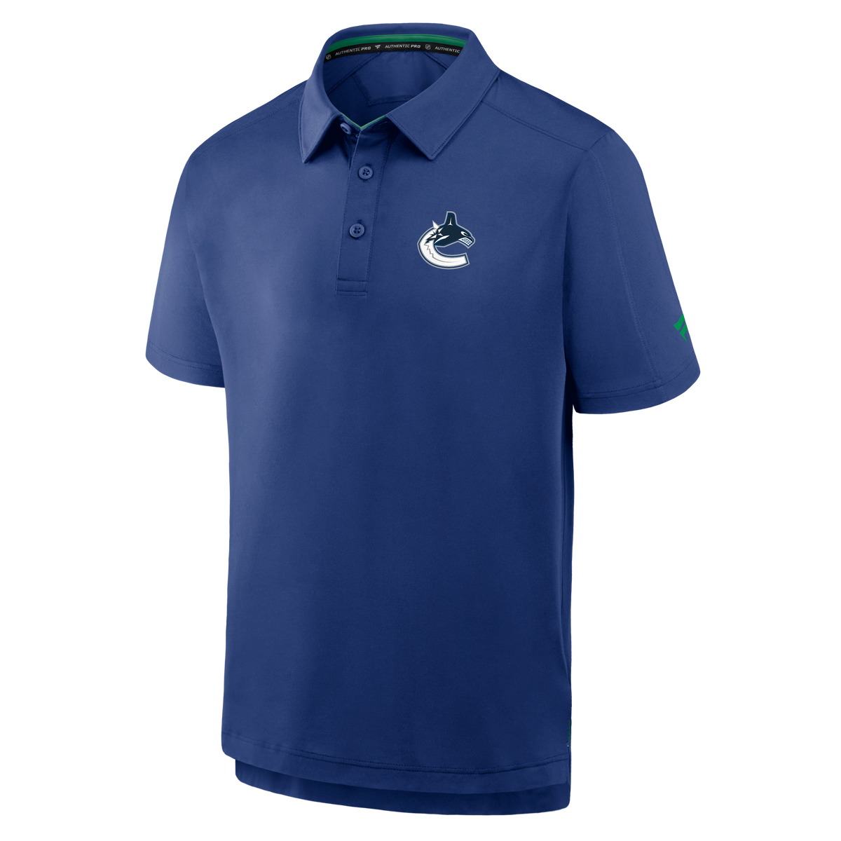 Vancouver Canucks NHL Fanatics Branded Men's Royal Blue Authentic Pro Polo T-Shirt