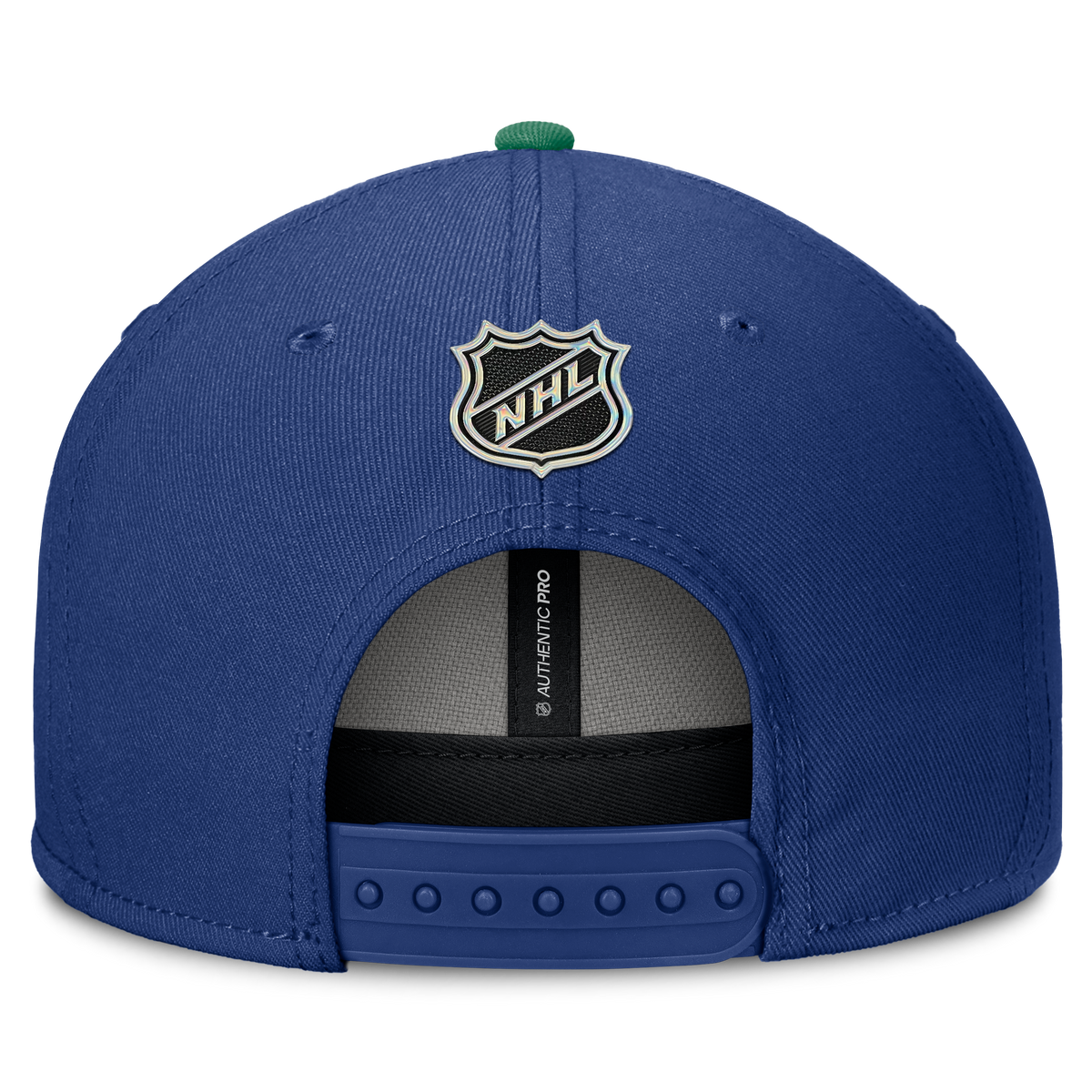 Vancouver Canucks NHL Fanatics Branded Men's Royal Blue Authentic Pro Rink Snapback