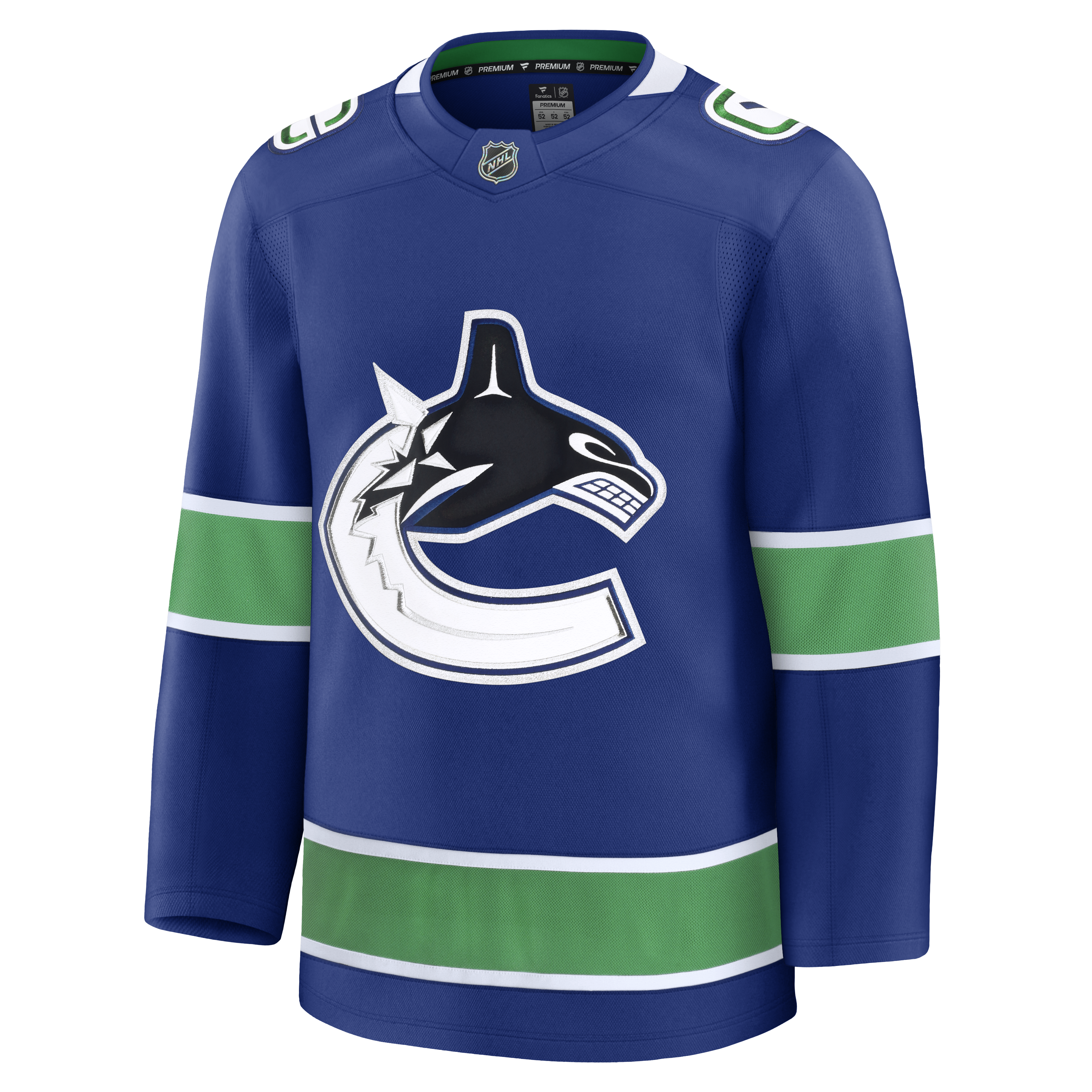 Maillot de marque NHL Fanatics pour homme des Vancouver Canucks bleu royal de qualité supérieure