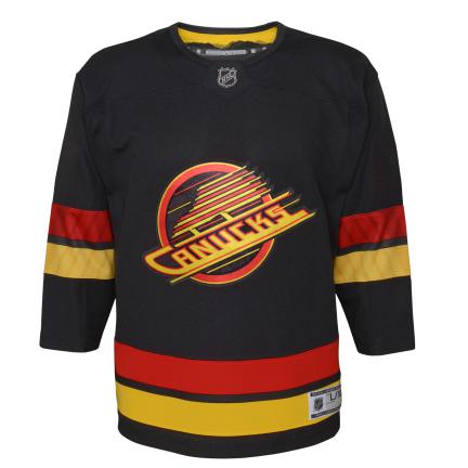 Maillot de remplacement noir pour jeunes Vancouver Canucks NHL Outerstuff Premier