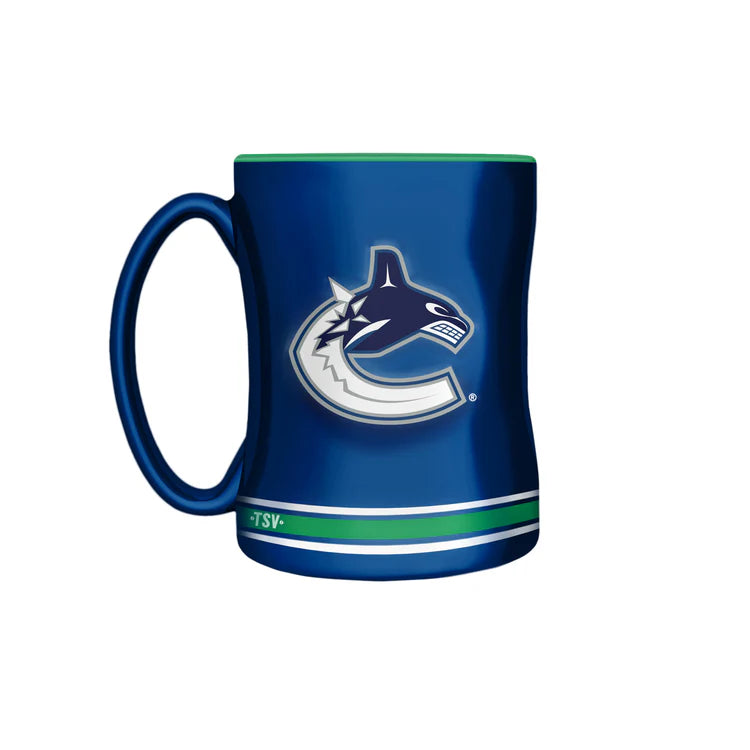 Tasse sculptée bleue de 14 oz des Canucks de Vancouver NHL TSV