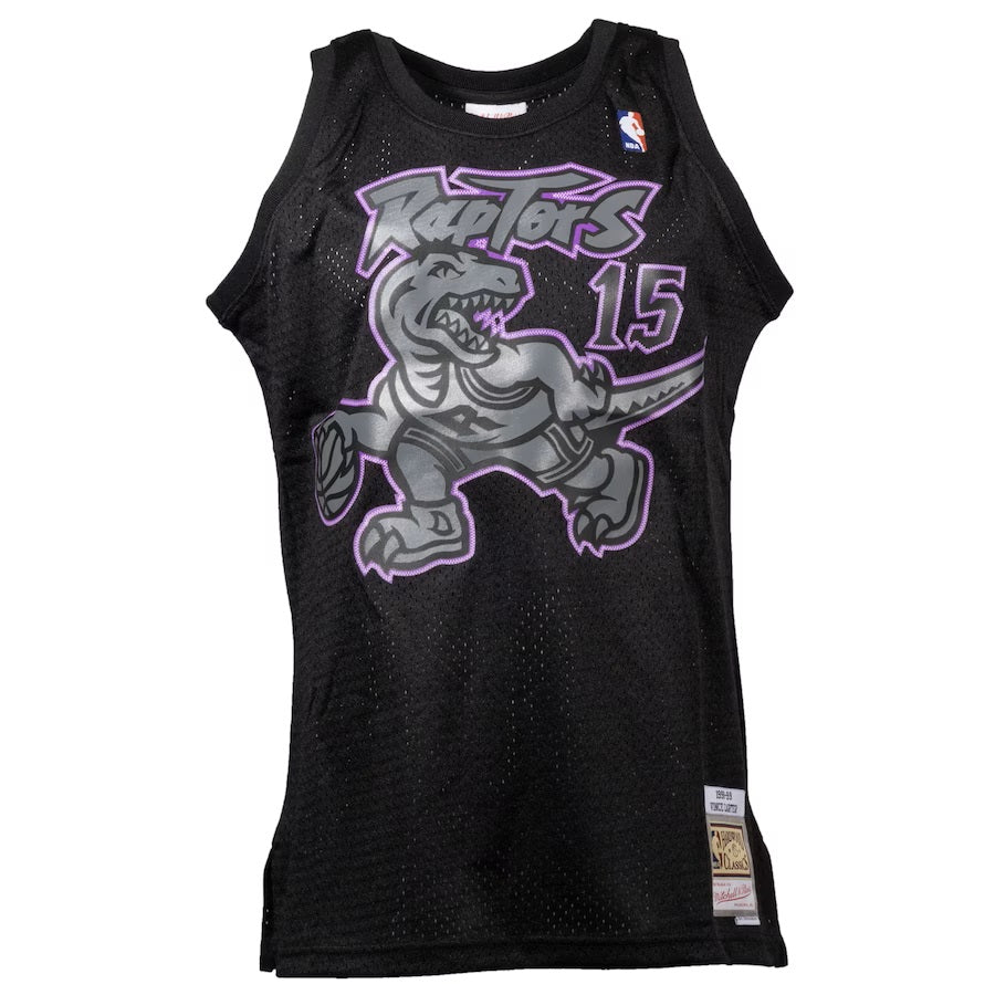 Vince Carter Toronto Raptors NBA Mitchell & Ness Men's Black 1997-98 Dynamic Hardwood Classics Swingman Jersey