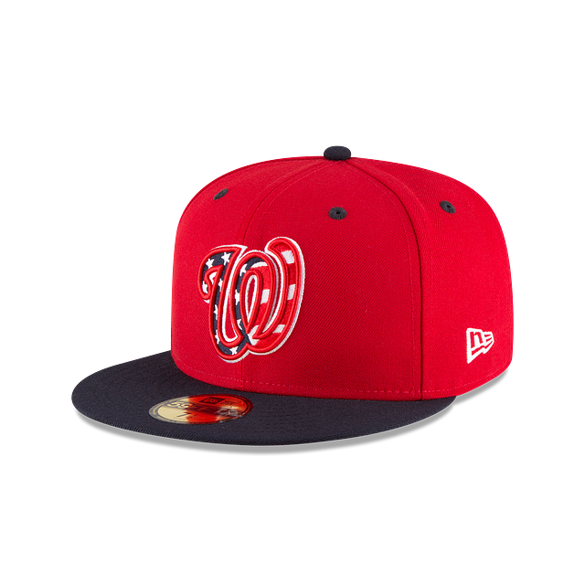 Washington Nationals MLB New Era Men's Red/Navy 59Fifty Authentic Collection On Field Fitted Hat