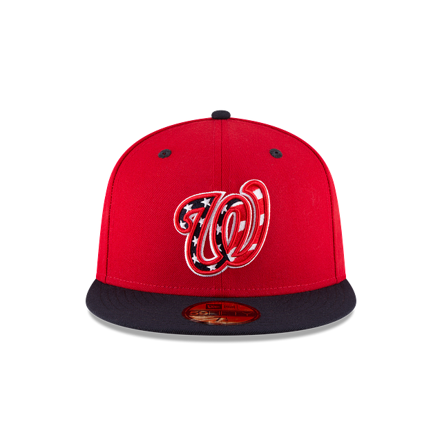 Washington Nationals MLB New Era Men's Red/Navy 59Fifty Authentic Collection On Field Fitted Hat