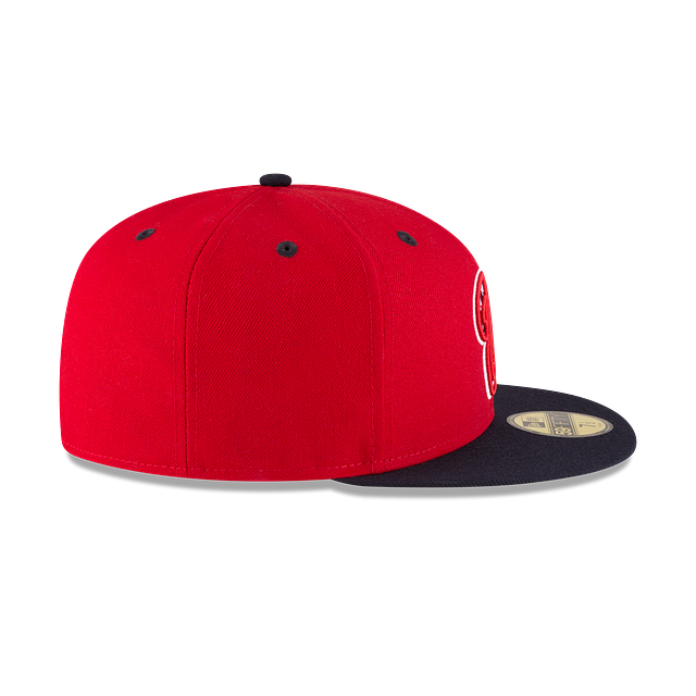 Washington Nationals MLB New Era Men's Red/Navy 59Fifty Authentic Collection On Field Fitted Hat