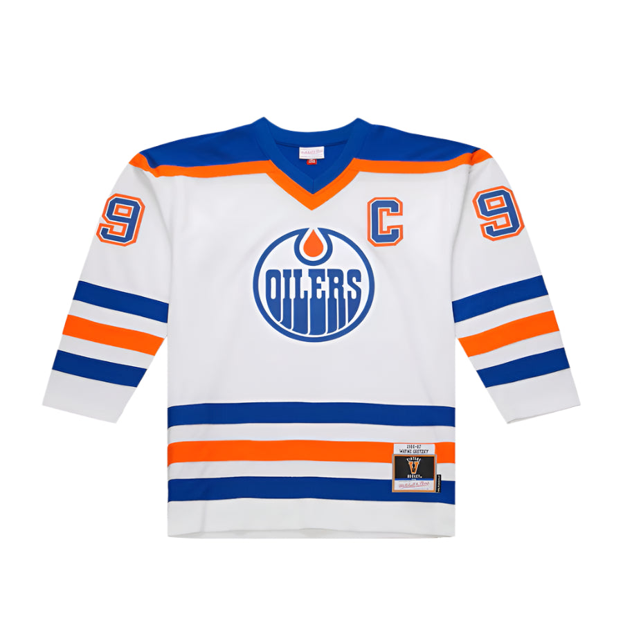 Wayne Gretzky Edmonton Oilers NHL Mitchell & Ness Men's White 1986 Power Play Authentic Jersey