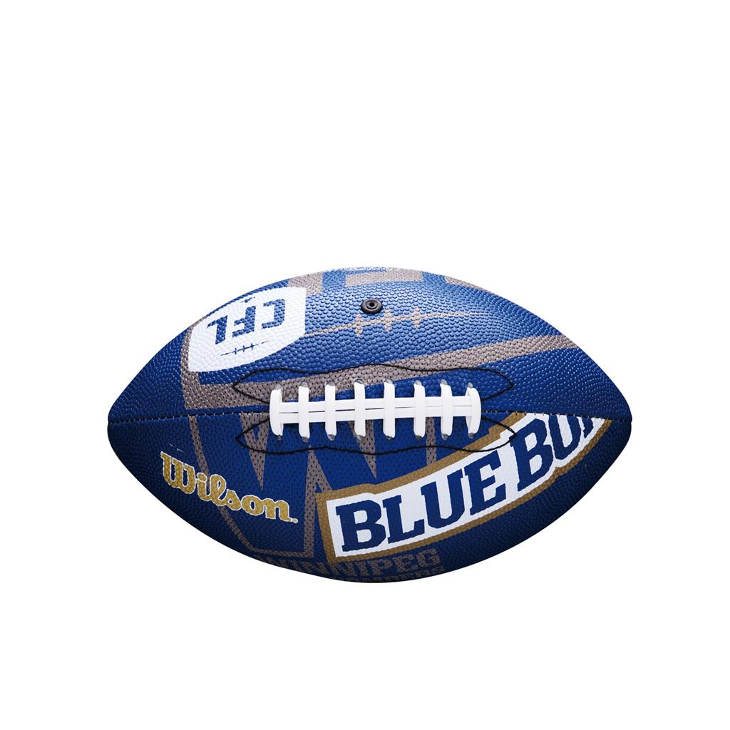 Ballon de football miniature enveloppant Wilson des Blue Bombers de Winnipeg de la LCF