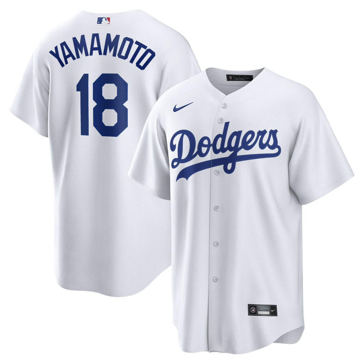 Yoshinobu Yamamoto Los Angeles Dodgers MLB Nike Men's White Home Replica Jersey
