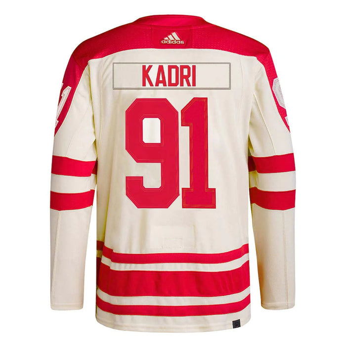 Nazem Kadri Calgary Flames NHL Adidas Men's Cream Primegreen 2024 Heritage Classic Authentic Pro Jersey