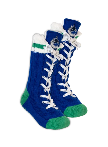 Vancouver Canucks NHL Hockey Sockey Unisex Navy Slipper Skates Socks