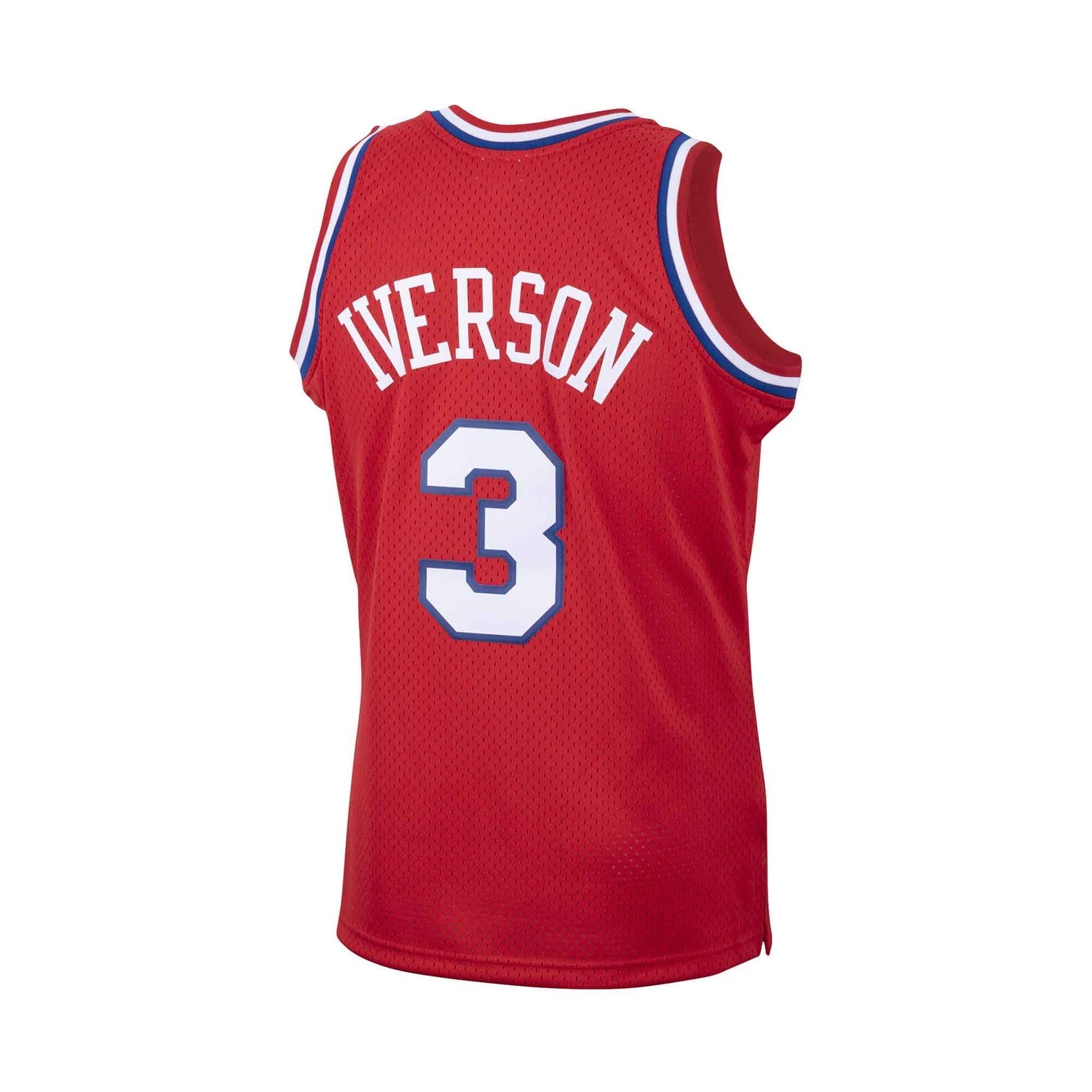 Allen Iverson Philadelphia 76ers NBA Mitchell & Ness Men's Red 2002 Hardwood Classics Swingman Jersey