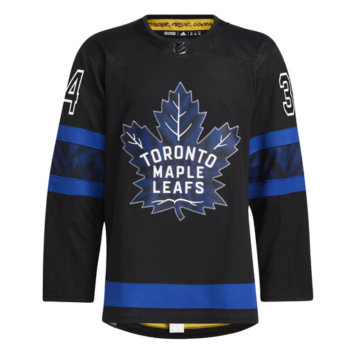 Auston Matthews Toronto Maple Leafs NHL Adidas Men's Black Primegreen Alternate Authentic Pro Jersey