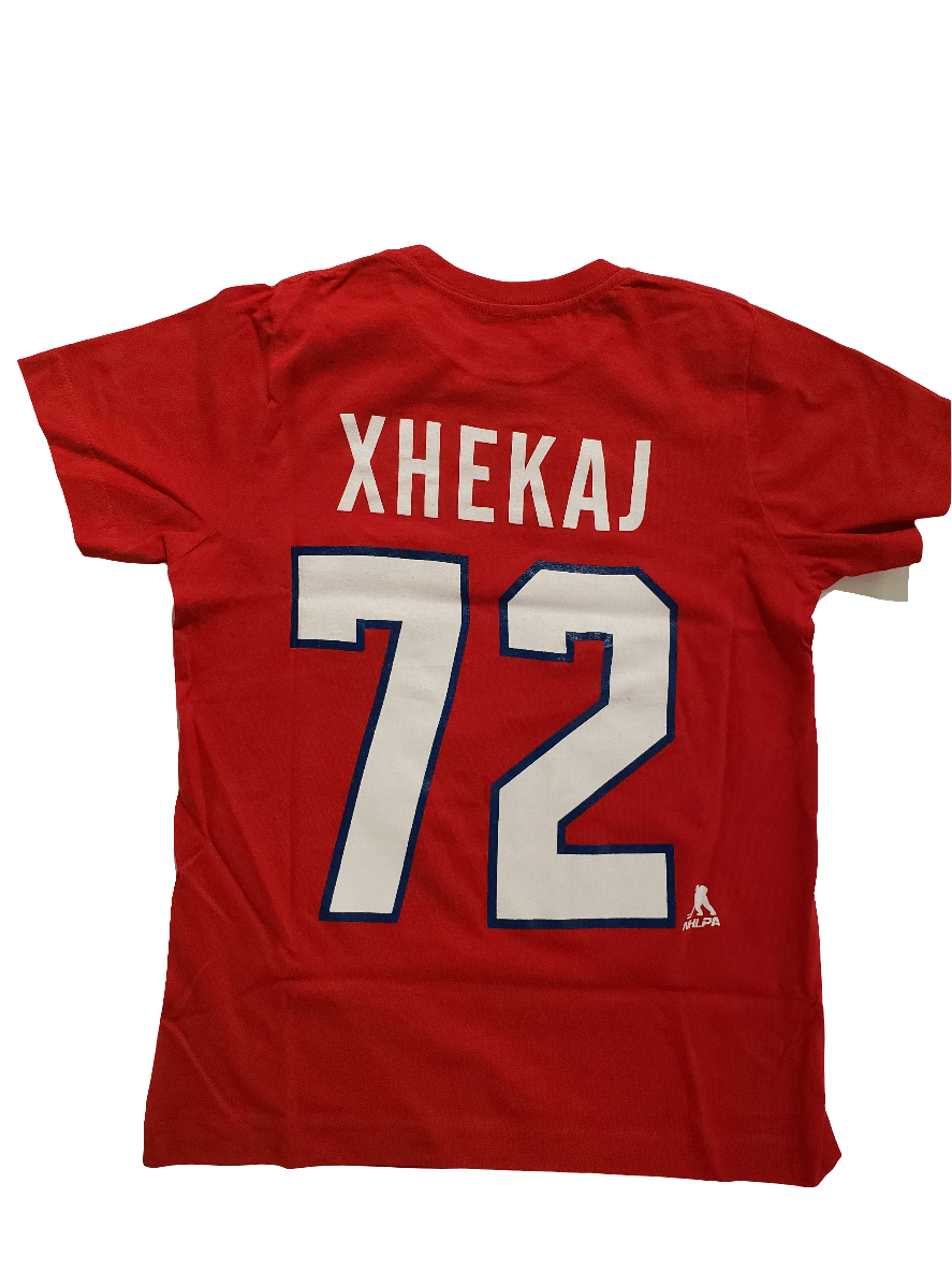 T-shirt rouge pour jeunes joueurs Arber Xhekaj des Canadiens de Montréal de la LNH Outerstuff