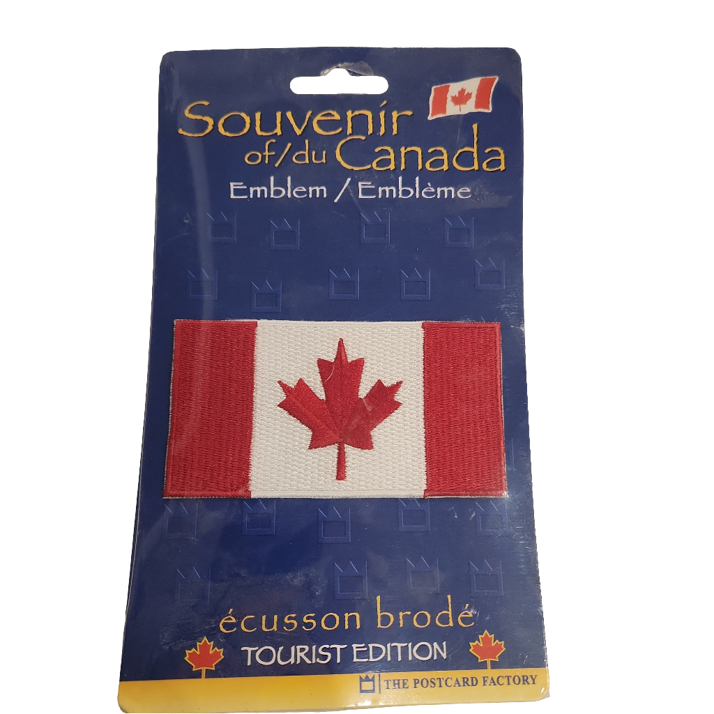 Drapeau d'écusson brodé d'usine de carte postale