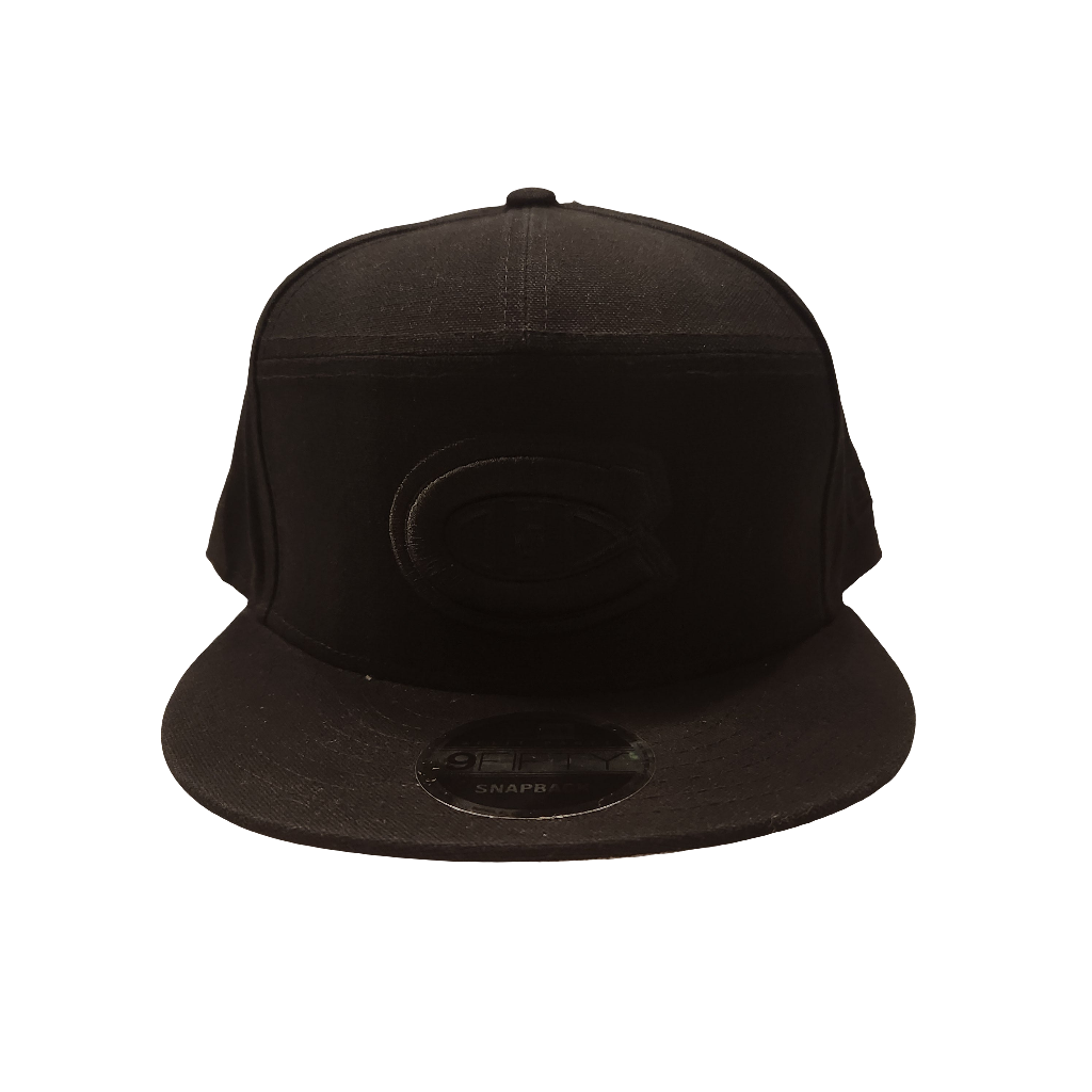 Montreal Canadiens NHL New Era Men's Black on Black 9Fifty Split Panel Cotton Canvas Snapback