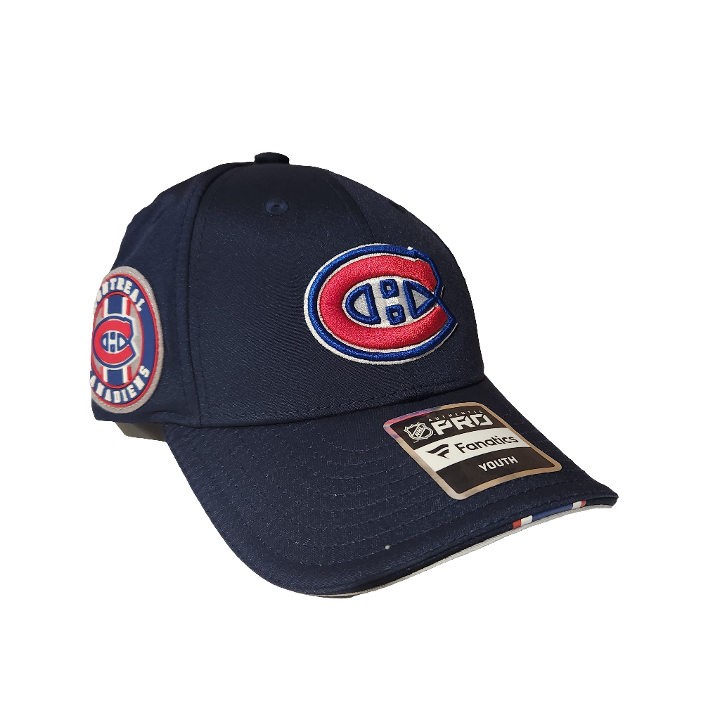 Montreal Canadiens NHL Fanatics Branded Youth Navy 2025 Draft Podium Authentic Pro Hat