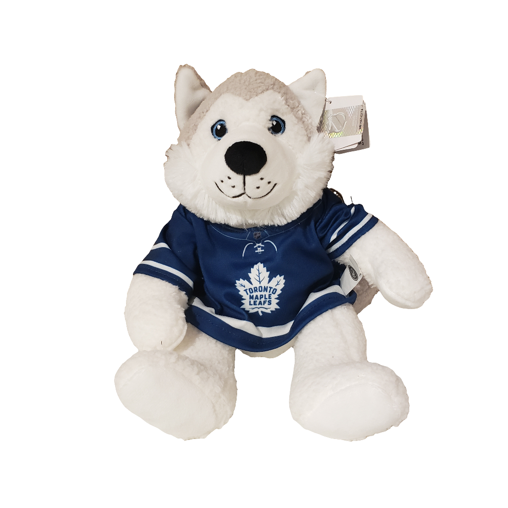 Grey Husky Toronto Maple Leafs NHL Stuffed Animal House 10" Curly Gritter