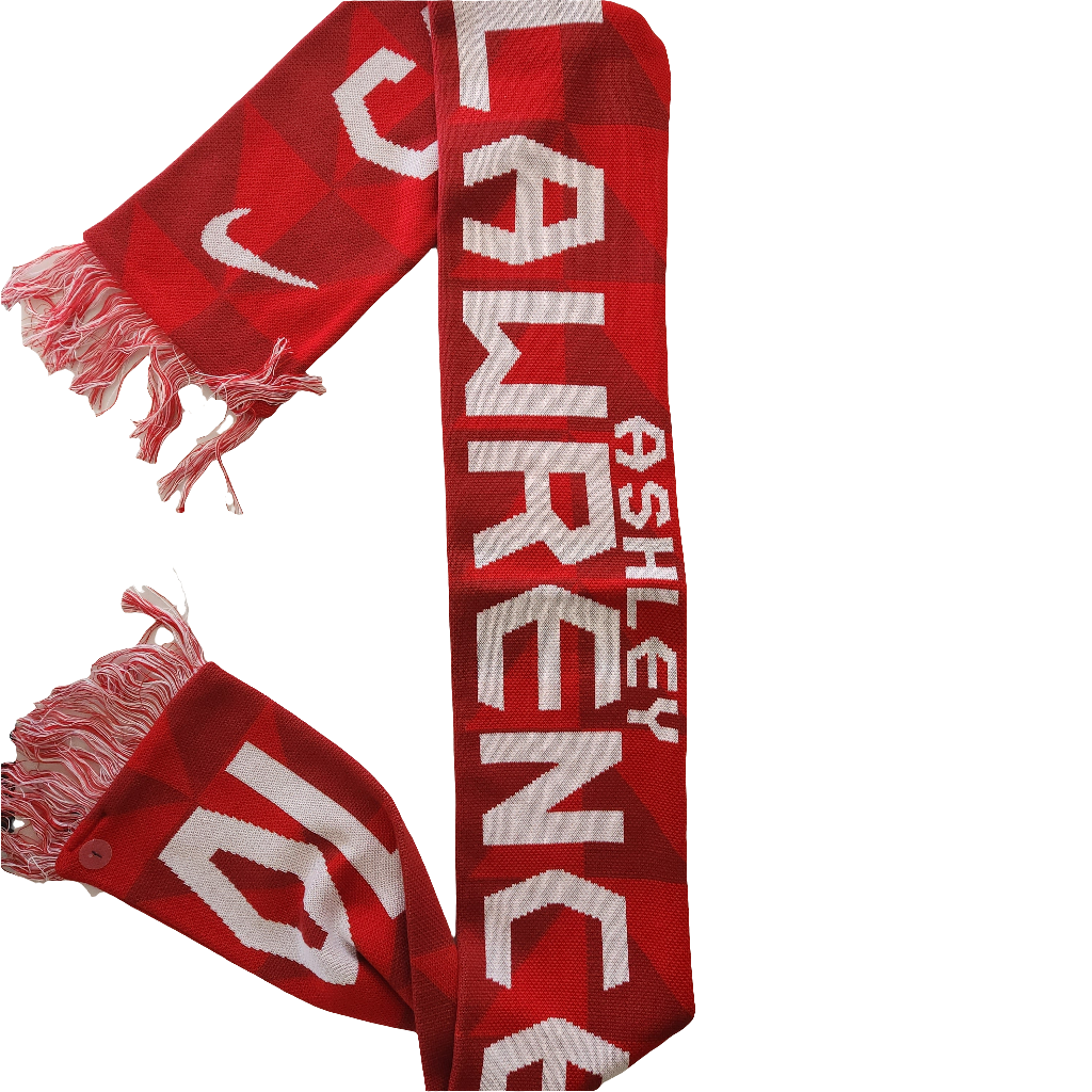 Écharpe de joueur Nike rouge en jacquard de l'équipe de soccer du Canada d'Ashley Lawrence