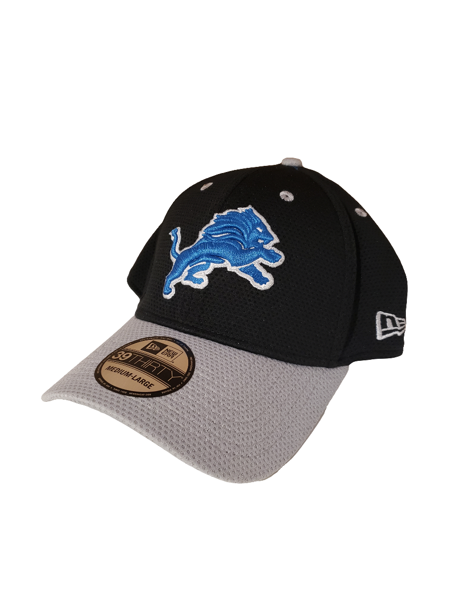 Casquette extensible perforée 39Thirty pour homme, couleur noire et grise, des Lions de Détroit, de la MLB, New Era
