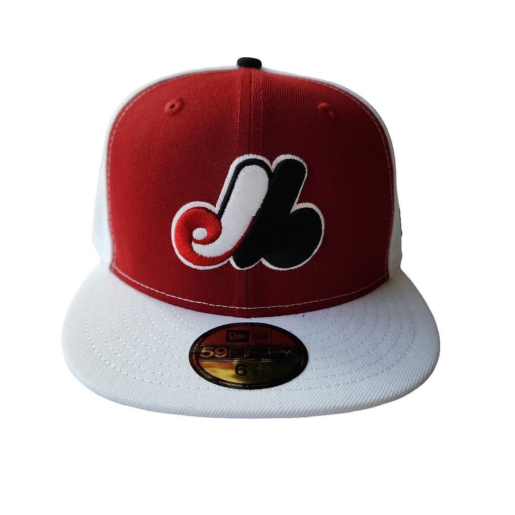 Casquette ajustée 59Fifty Cooperstown des Expos de Montréal New Era rouge/blanc pour hommes