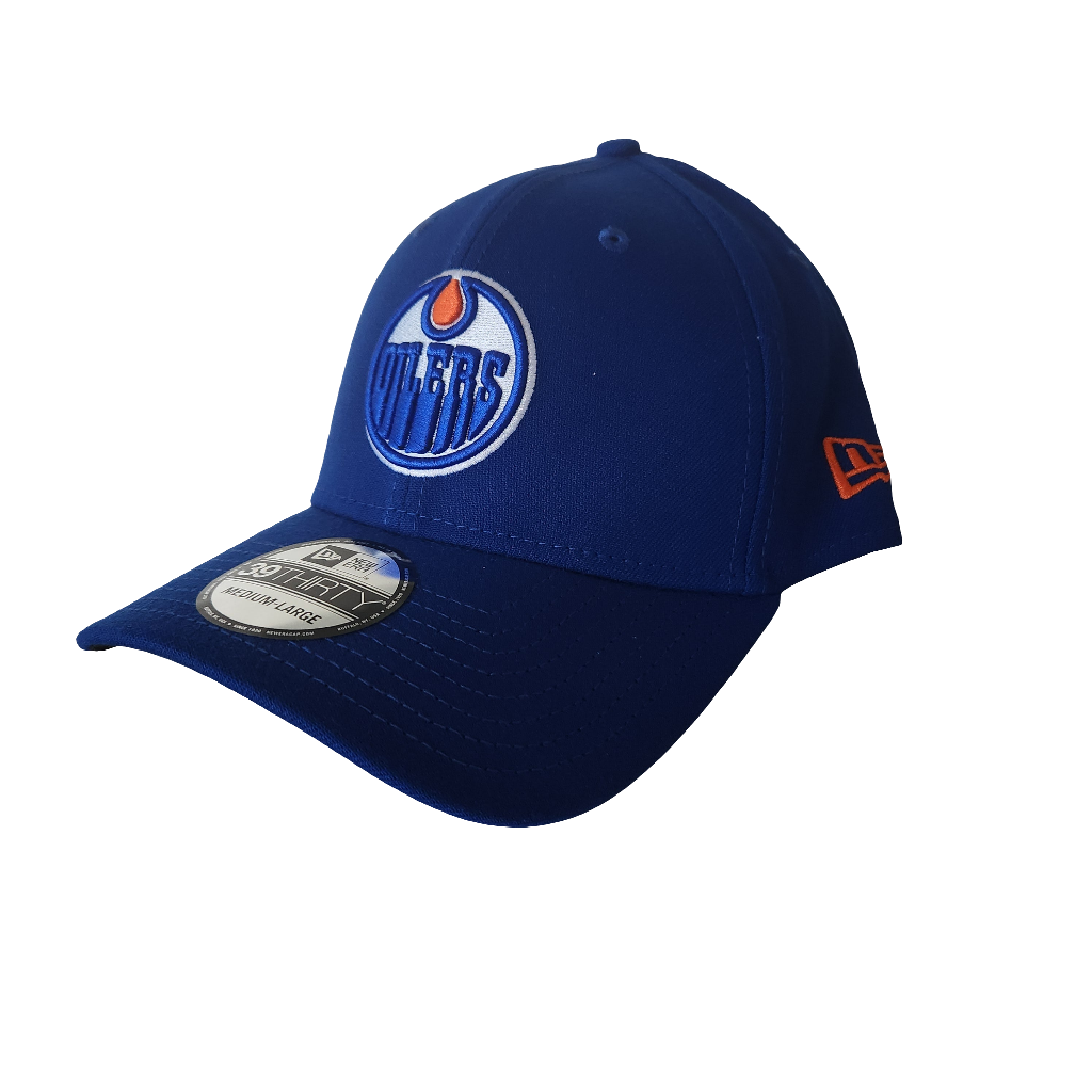 Edmonton Oilers NHL New Era Men's Royal 39Thirty Team Classic Stretch Fit Hat