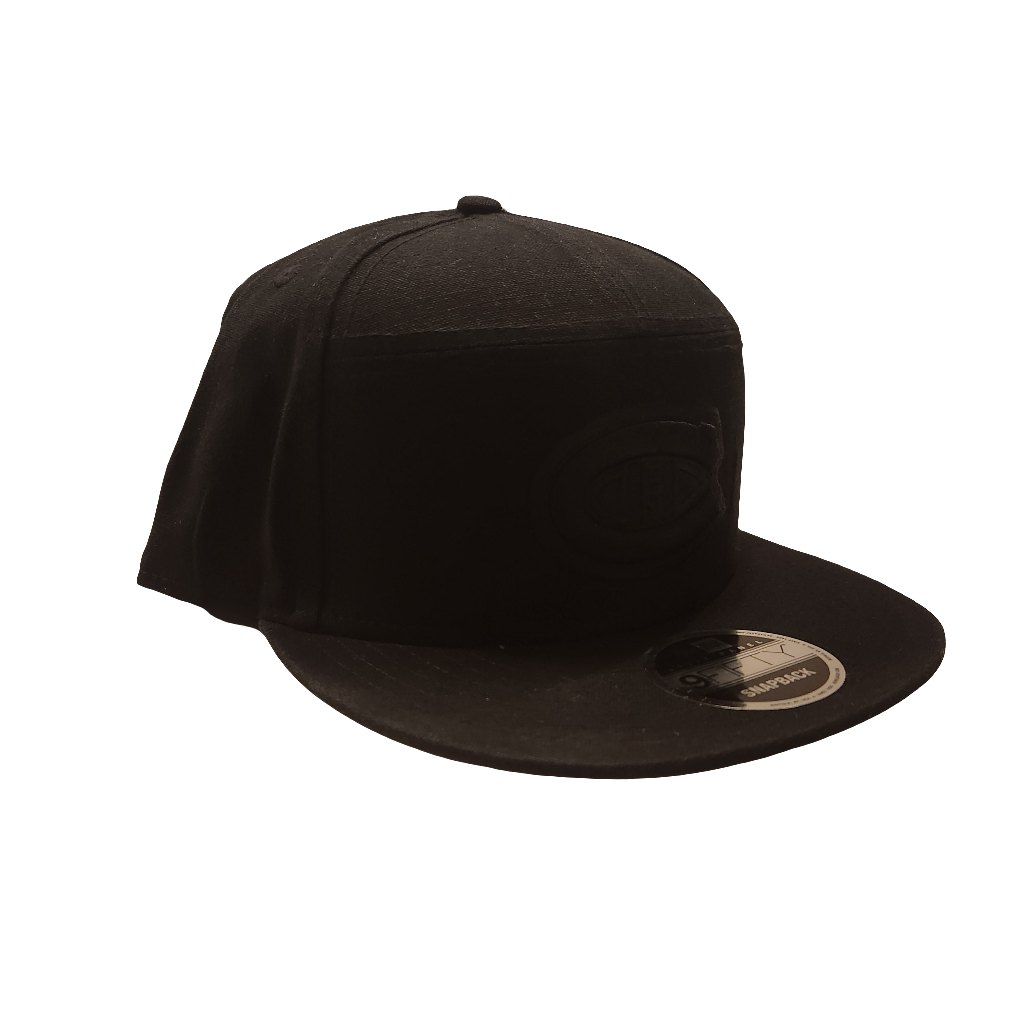 Montreal Canadiens NHL New Era Casquette Snapback 9Fifty à panneaux contrastés en toile de coton noire pour homme