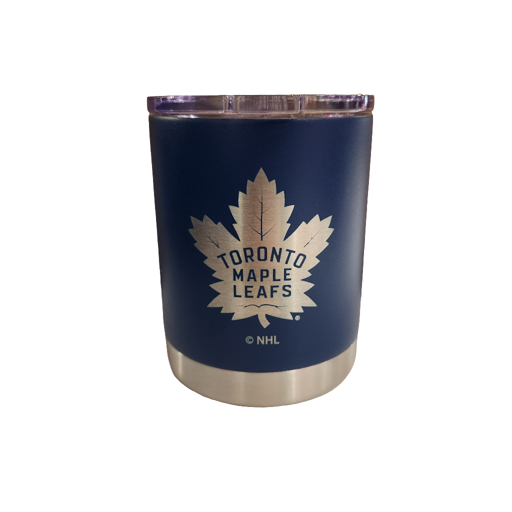 Verre à whisky en acier inoxydable bleu de 12 oz des Maple Leafs de Toronto NHL TSV