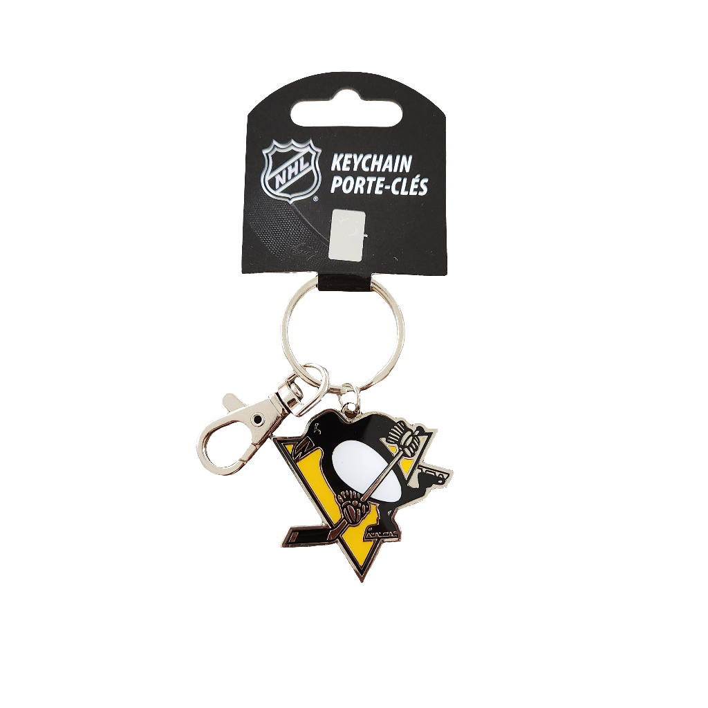 Porte-clés avec logo de l'équipe NHL TSV des Penguins de Pittsburgh