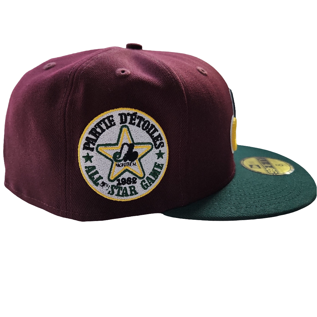 Expos de Montréal MLB New Era pour hommes marron/vert 59Fifty 1982 All Star Game Cooperstown Casquette ajustée
