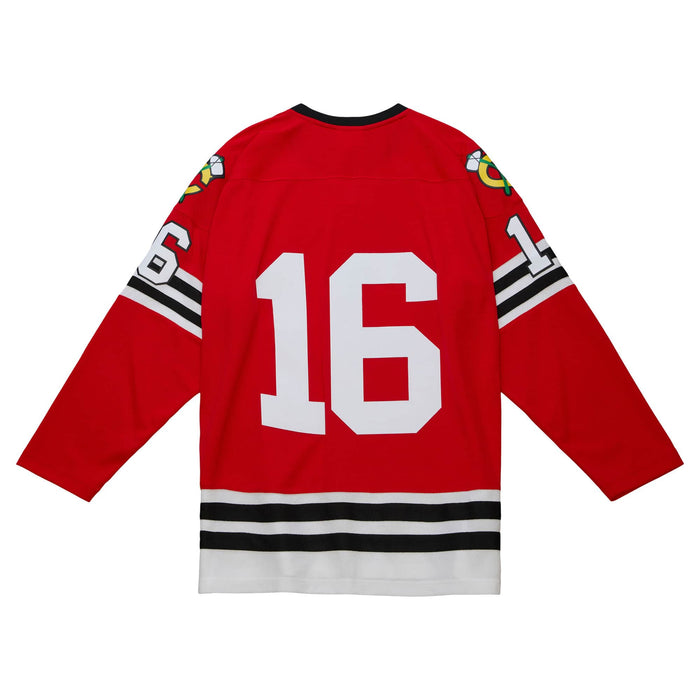 Bobby Hull Chicago Blackhawks NHL Mitchell & Ness Men's Red 1960 Blue Line Authentic Jersey