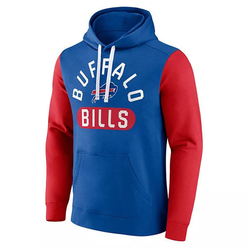 Buffalo Bills NFL Fanatics Branded Men's Royal Blue Colorblock Pullover Hoodie
