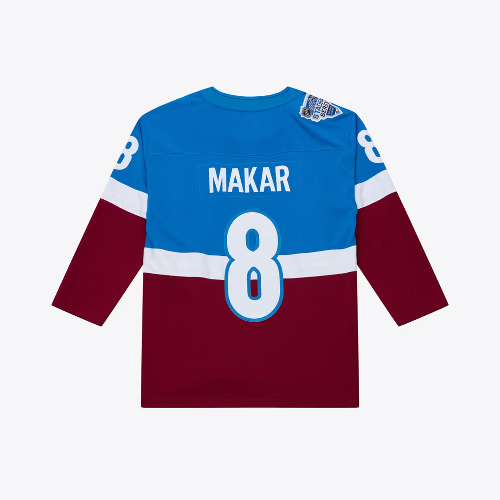 Cale Makar Colorado Avalanche NHL Mitchell & Ness Men's Blue/Burgundy 2020 Stadium Series Power Play Jersey