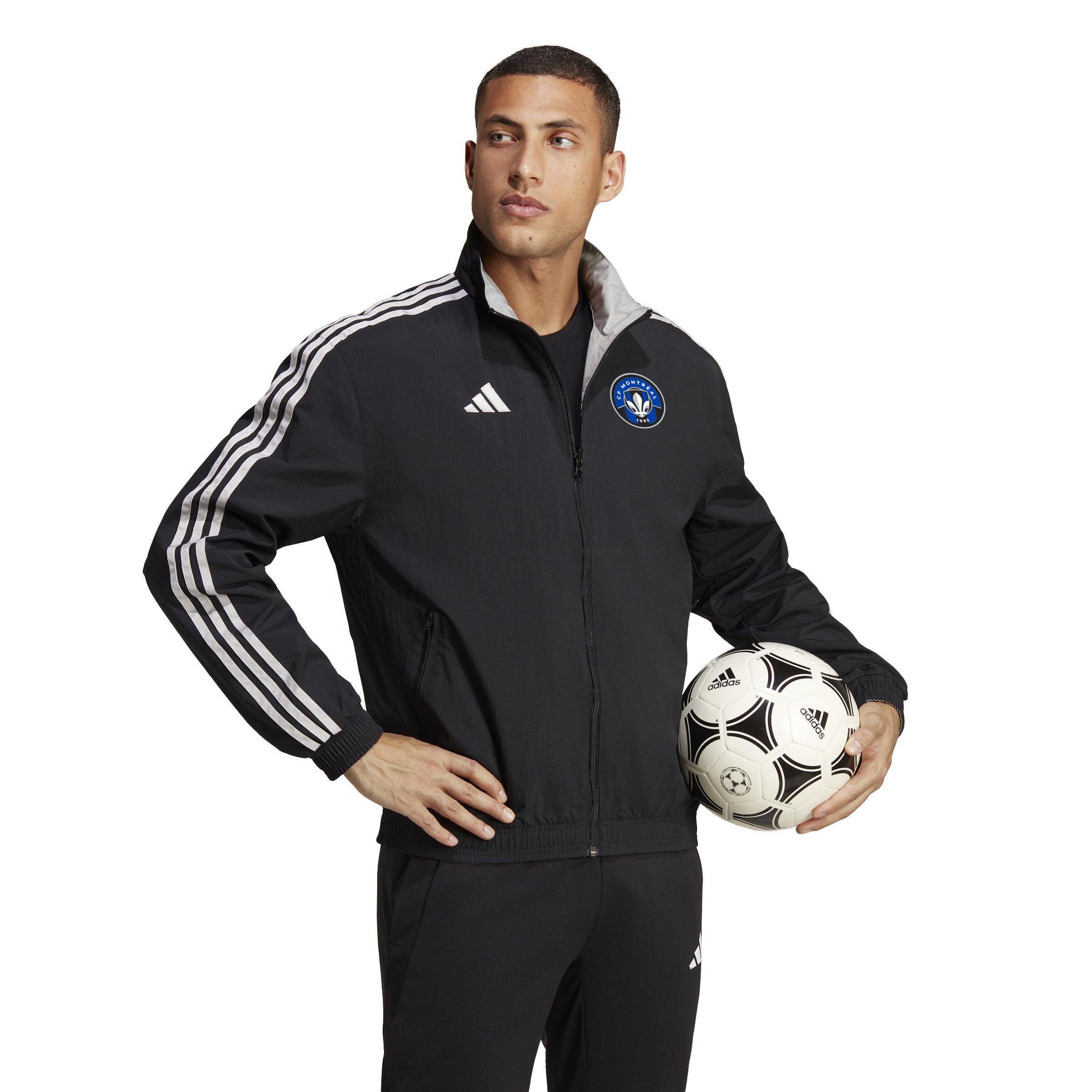 CF Montreal MLS Adidas Men's Black Anthem Reversible Jacket