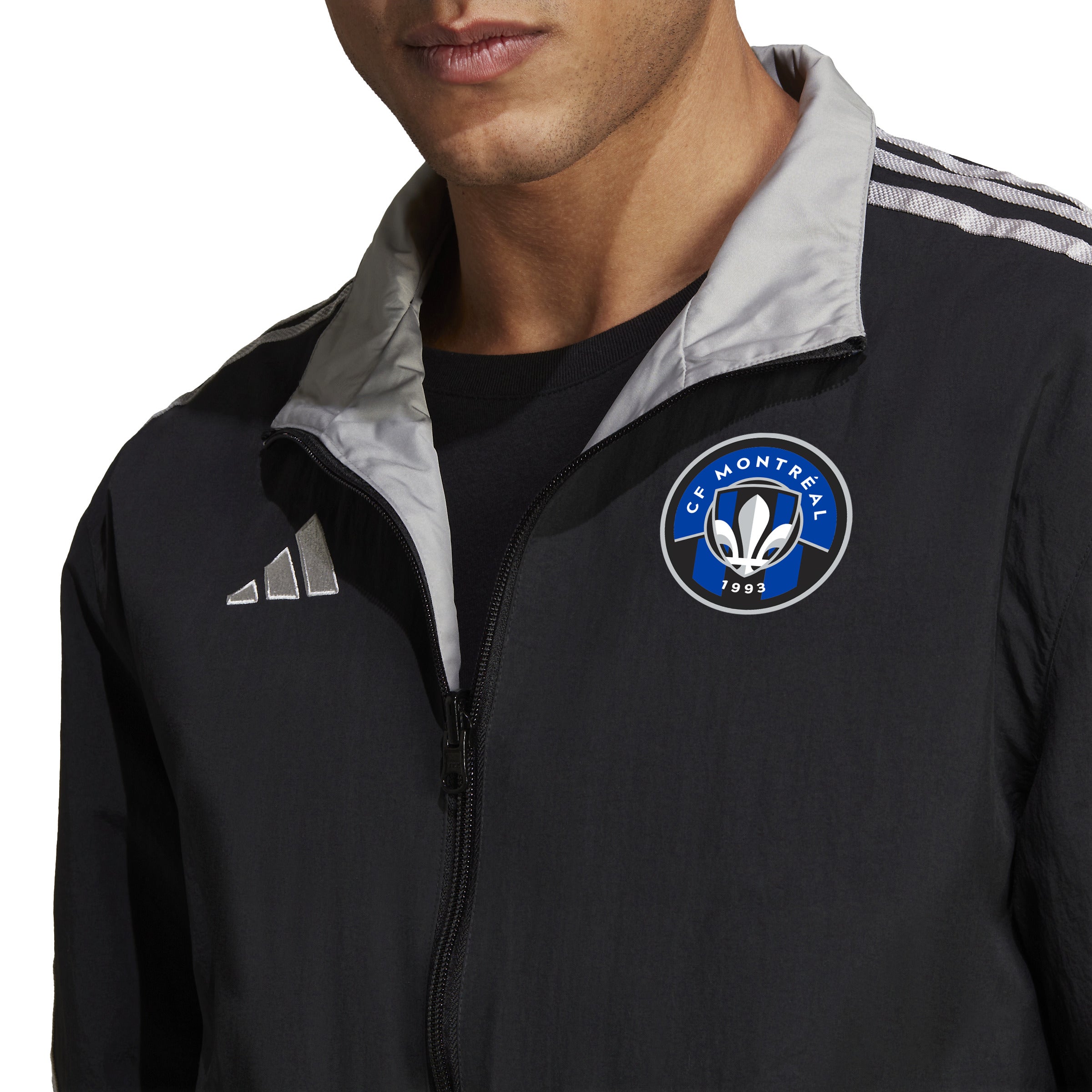 CF Montreal MLS Adidas Men's Black Anthem Reversible Jacket